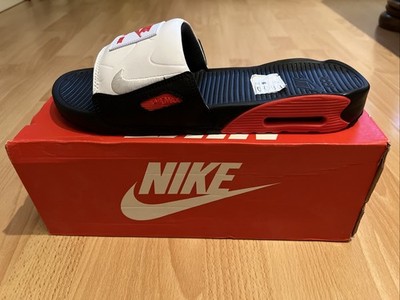 Nike Air Max 90 Slide Black/White-Chile Red EUR 45 Neu Inkl. Karton