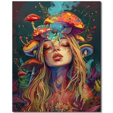 TUMOVO Paint by Numbers for Adults Mushroom Woman 16"x20", Girl