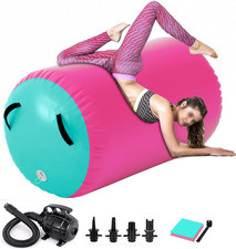 Gymnastics Air Roller Air Barrel Inflatable Tumbling Mat,Back Handspring Trainin