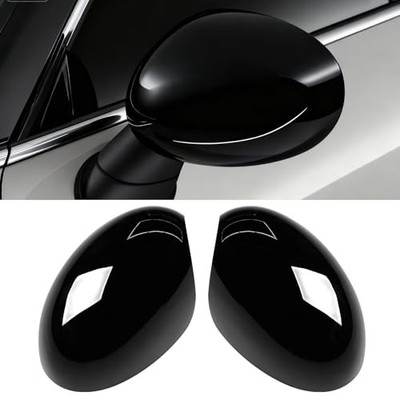 2PCS Compatible with MINI Cooper For Auto Power Folding Mirrors Glossy Black