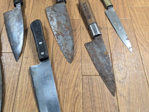 DEFEKT BESCHÄDIGT Japanisches Koch Küchenmesser Vintage Japan HOCHO NN057 - Bild 4 von 19