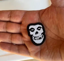 THE MISFITS - Punk Rock Fiend Ghost Skull Embroidered Iron-On/Sew Small Patch