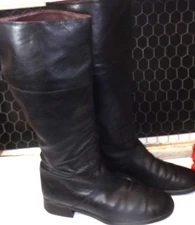 SANTANA of Canada Tall BOOTS Waterproof Black Leather Womens Sz 9.5 M  Excellent