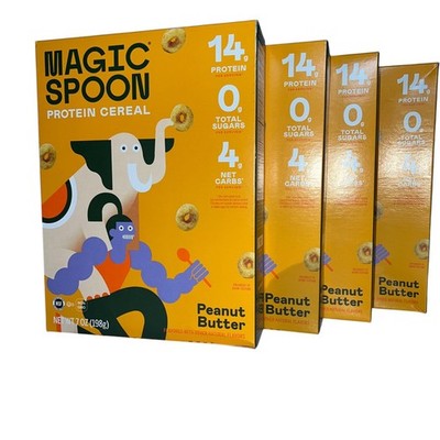 4x Magic Spoon Peanut Butter Grain-Free Cereal 7oz High Protein New