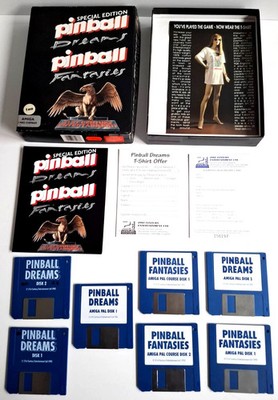 ORIGINAL Commodore Amiga Spiel OVP boxed - Pinball Dreams & Pinball Fantasie