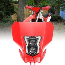 For Honda CRF450L 450XR CRF250 230 Yamaha Suzuki LED Headlight WithRed Mask