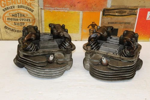 1958-62 Harley-Davidson FLH Panhead Motor 7 Fin Cylinder Heads 16700-56 16701-56