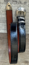 RANDALL MOORE RDM LUXURY STERLING SLIVER BUCKLE SET WITH GENUINE LIZARD BELT USA