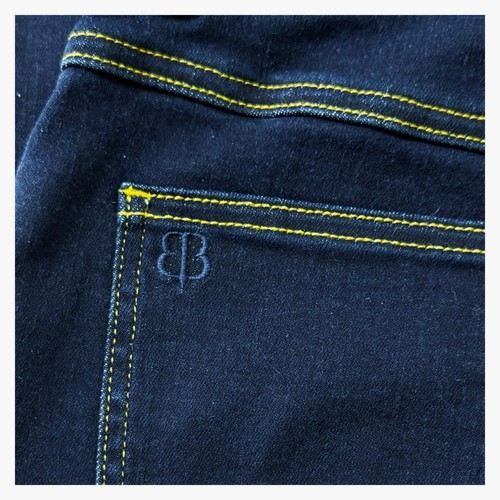 Betabrand Size Small LONG Signature Mid-Rise Denim Bootcut Jeans Dark Indigo - Picture 8 of 10