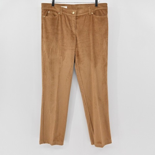 Escada, Escada Corduroy Pants Womens Size 44 Camel Brown Straight Leg Vintage Y2k Cotton