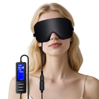 USB Heated Eye Mask for Dry Eyes & Tired Eyes, Warm Compress Therapy with Adj...