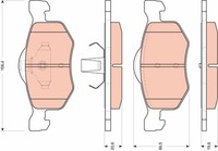 Bremsbelagsatz Scheibenbremse Trw GDB1753 FüR Maverick Ford 16V Fwd 24V