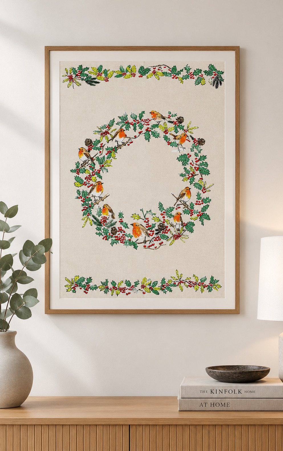 Christmas Robins Ulster Weavers Christmas tea towel cotton tea towel robin Xmas - Image 3