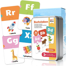 Alphabet Lernen - Buchstaben Lernen Deutsch [A-Z & 2 Leere Karten], ABC lernspie