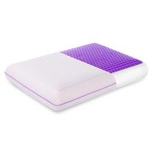 Cooling Gel Memory Foam Pillow - Reversible Cooling Cover, Neck Purple 1 Pack