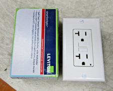   NEW LEVITON 15 AMP WHITE TAMPER RESISTANT SLIM GFCI OUTLET 125 VAC GFTR1-W