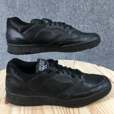 Hi-Tec Shoes Mens 10.5 Streetwear Black Leather Sporty Sneakers Low Top Lace Up