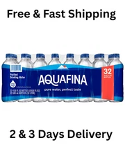 Aquafina Purified Bottled Drinking Water, 16.9 oz, 32 Pack Bottles