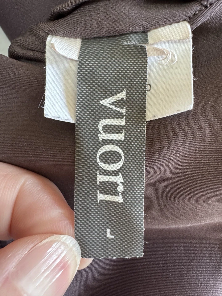 Sujetador cuello cuadrado VUORI Evolve talla grande con almohadillas marrón entrenamiento yoga usado en excelente estado Foto 4 de 4