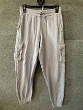 Zara Womens Cargo Elastic Waist Drawstring Pants Size Medium Jogger Active J102