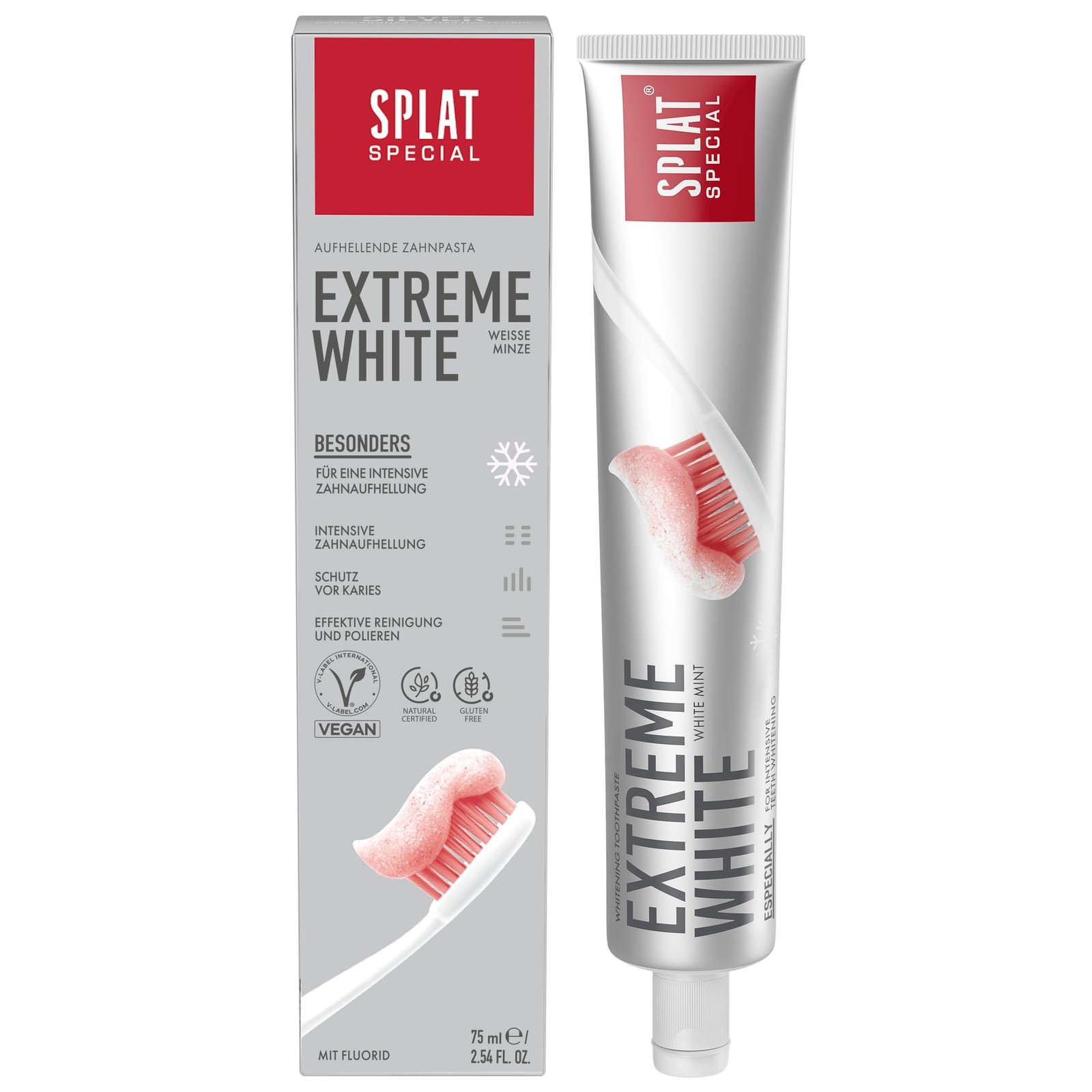 Splat Extreme White Toothpaste 75ml Intensive Whitening Removes Stains Cavity - Image 2