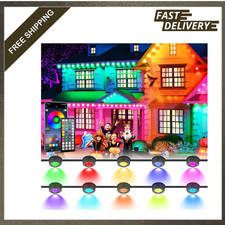 50 ft outdoor RGB LED string lights with app and remote control, waterproof