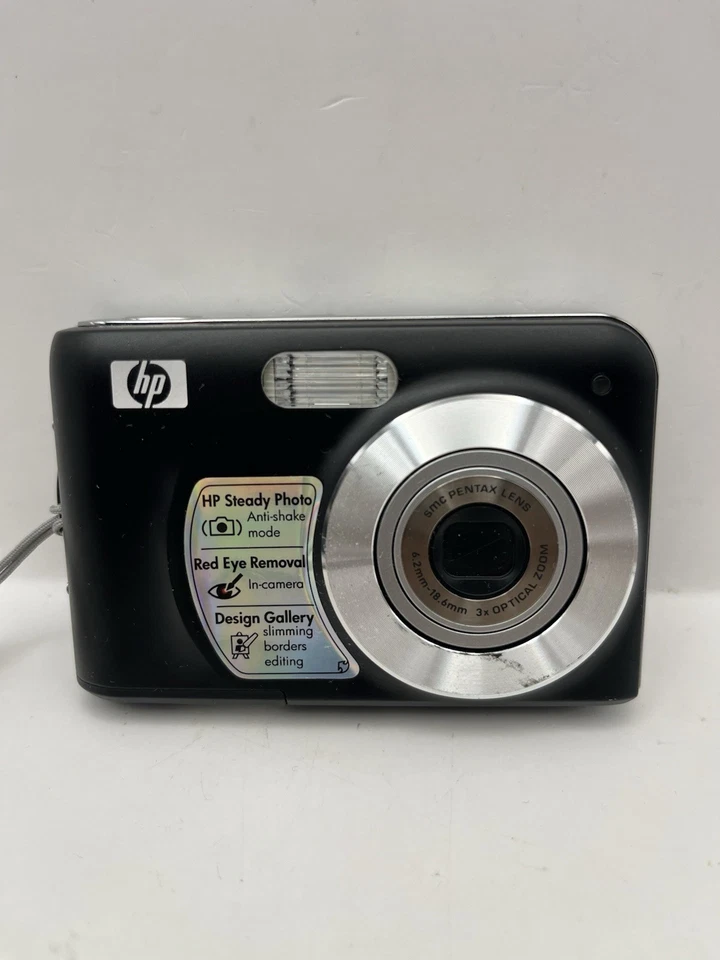 HP Photosmart M737 8.0MP Digital Camera Black – Fully Working with Strap - Image 2 of 4