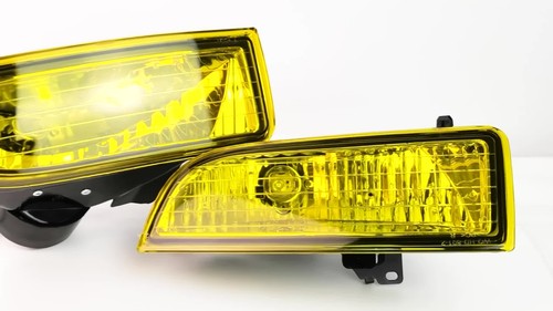 For 1997-2001 Honda Prelude Yellow Lens Front Bumper Fog Lights W/wiring Pair - Video 1 of 1