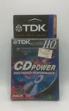 TDK 110 CD Power Performance Superior High Bias Audio Cassette Tape-NEW