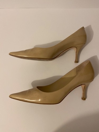 Jimmy Choo Pumps 39,5 nude beige echtes Leder Lackleder mit Box - Bild 16 von 18