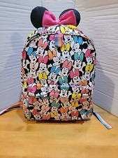 Disney Minnie Mouse Backpack Bag Charm, Bow, Ears, Rainbow Straps, London Mint