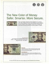 2003 United States Mint New Color of Currency Vintage Magazine Print Ad/Poster