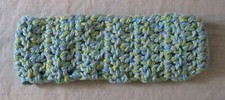 Women's Hand Knitted Head Band Crochet Ear Warmer Blue Green Yellow Acrylic