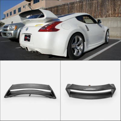 For Fairlady 370z z34 FRP 09-17 AM-Style Rear Trunk Spoiler Wing (with light)