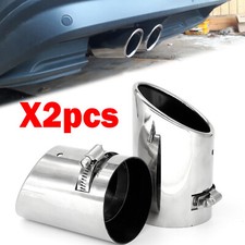 2x Exhaust Tail Muffler Tip Pipe For VW CC EOS Passat B6 Estate Stainless Steel