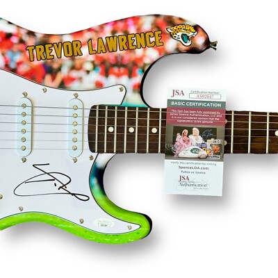 Gabor/ガボール激レア!1点物!手書き看板 Trevor Lawrence Signed Guitar Custom Graphics JSA COA Jacksonville