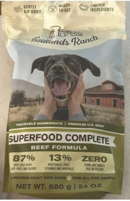 Badlands Ranch Beef & Salmon Superfood Complete 24 oz. bags!  Katherine Heigl