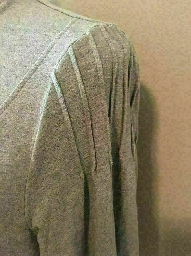 Theory Womens Solid Gray Button Down Long Sleeve … - image 3