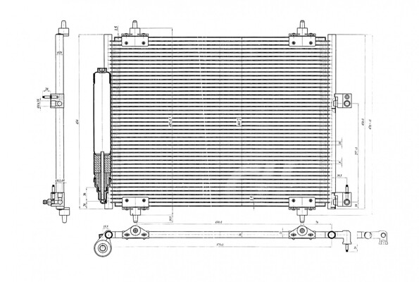 HART 607 144 Condenser, air conditioning for CITROËN,FIAT,LANCIA,PEUGEOT