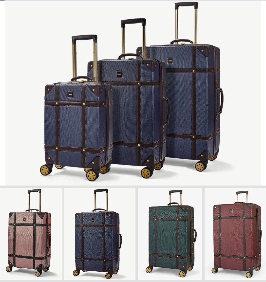 Rock Vintage Luggage Set Designer Rock Luggage Vintage Suitcases Cabin  Medium Large