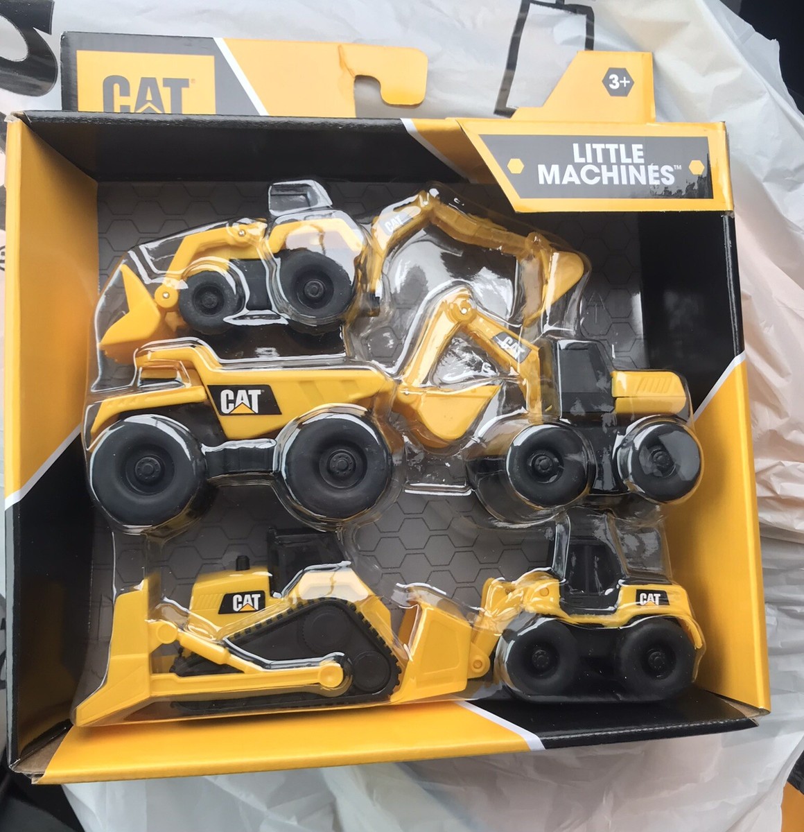CAT Caterpillar Little Machines 5 Construction Vehicle Set NEW IN