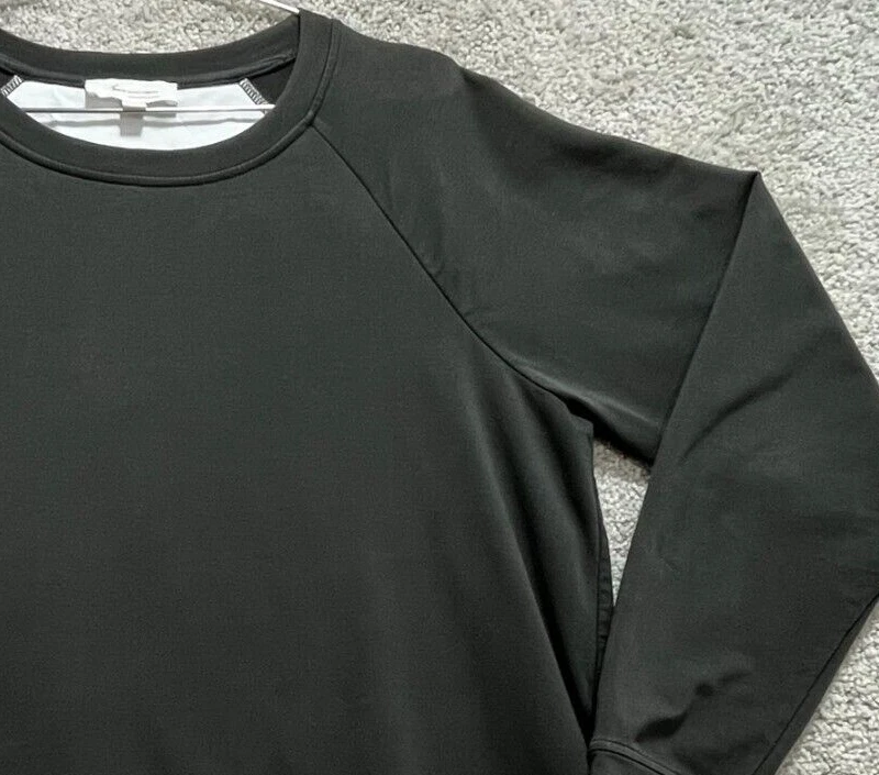 Moletom feminino Two By Vince Camuto cinza médio branco manga comprida gola redonda - Imagem 3 de 4