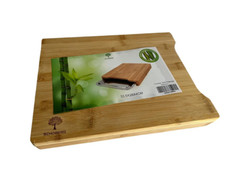 Schoberg Bambus Schneidebrett mit auffangschale Holzschneidebrett  33,5x26x4cm