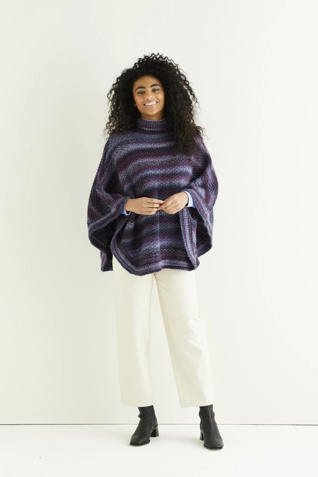 Sirdar Knitting Pattern Poncho in Jewelspun (leaflet) 10287  - Image 4 of 4