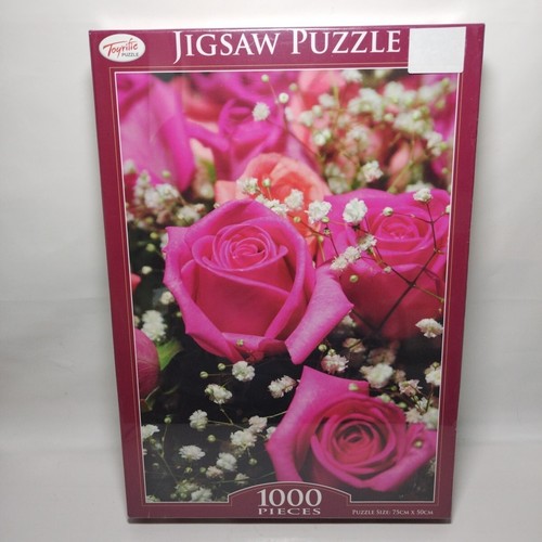Bouquet de buisson rose 1000 pièces puzzle fleurs neuf scellé rose jouet