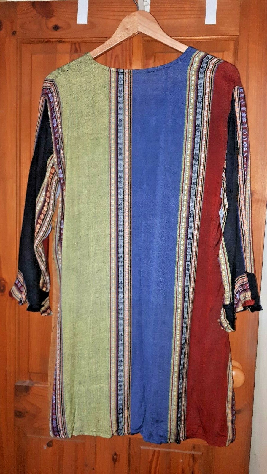 Multi beaded long ethnic hippie boho gypsy stripe Moroccan style kaftan kurta image 2