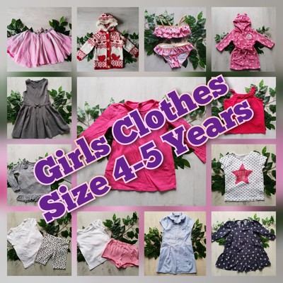 Mädchen Kleidung Build Make Your Own Bundle Job Lot Größe 4-5 Jahre Kleid Jeans 