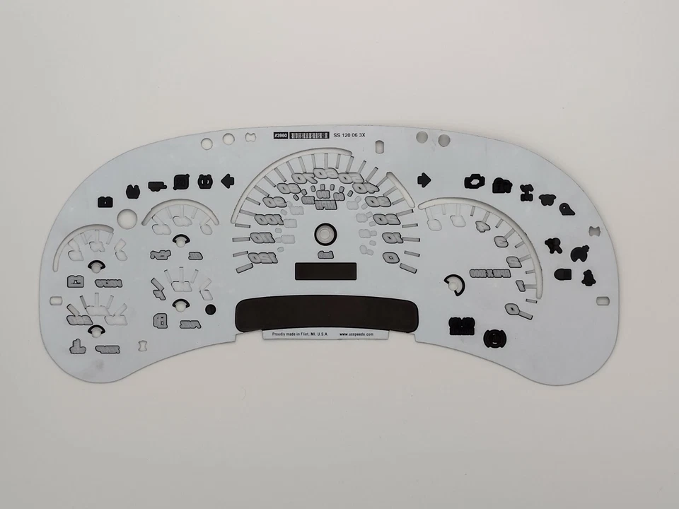 US Speedo Silverado SS Superposición Negra para GM Clusters 03-05 1500 Gas Edición LED Foto 2 de 4