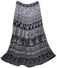 One Size XS To L Indian Floral Maxi Skirt For Women Ethnic Hippie Boho Vtg Falda