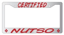 Certified Nutso Chrome License Plate